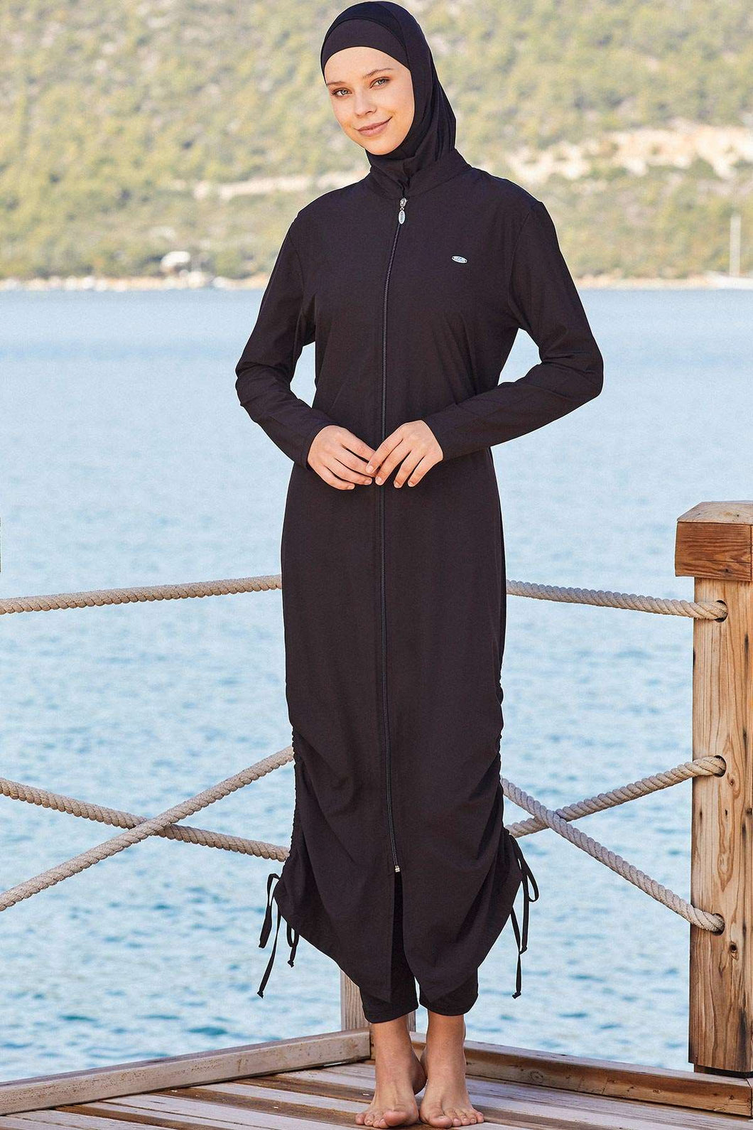 Adasea Burkini Swimsuit 4065 -  black