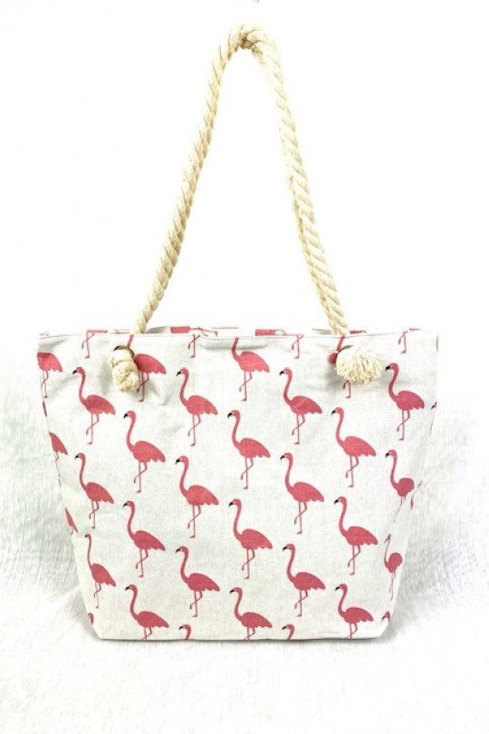 FLAMINGO BEACH BAG